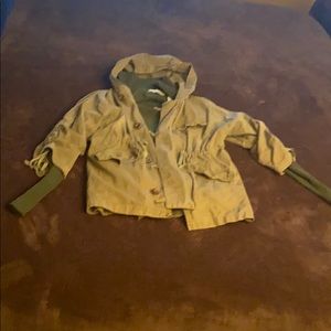 Kersh 2 in 1 army jacket & zippered sweater size M